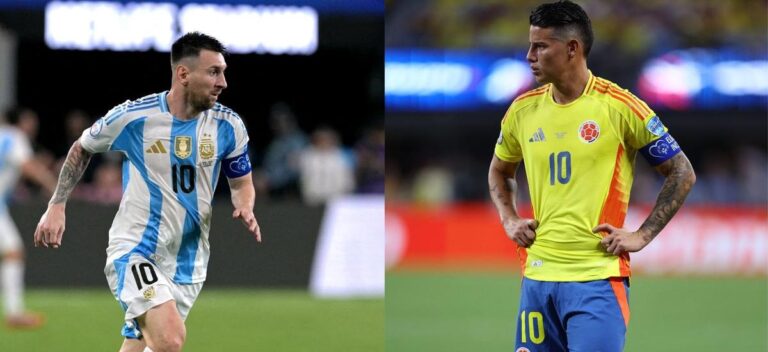 argentina national football team vs colombia national football team lineups